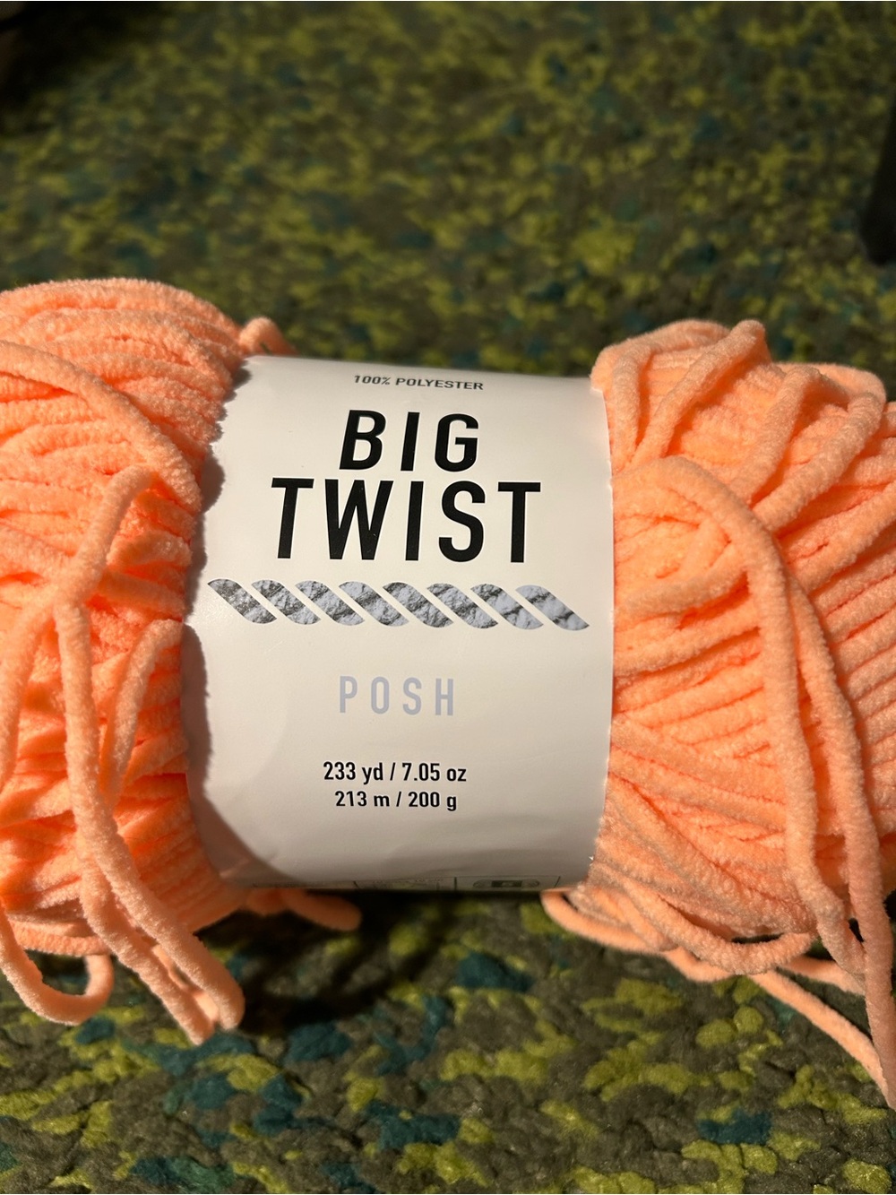 Big Twist Posh Plush Yarn - Coral Peach - Picture 2 of 4